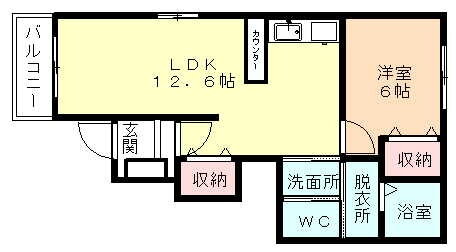 富山県富山市下大久保 富山駅 1LDK アパート 賃貸物件詳細