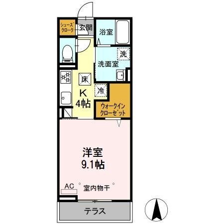 長野県伊那市境 伊那市駅 1K アパート 賃貸物件詳細