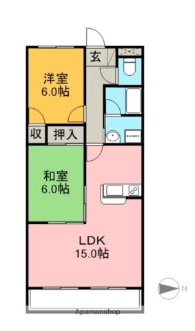 キャッスルグランデ 3階 2LDK 賃貸物件詳細