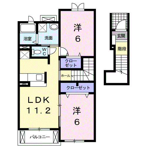 愛知県一宮市今伊勢町馬寄字桃木原 石刀駅 2LDK アパート 賃貸物件詳細