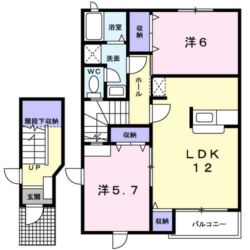 セポージャ徳永Ⅰ番館 2階 2LDK 賃貸物件詳細