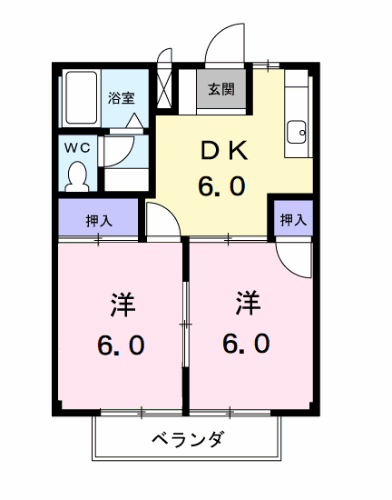 愛知県西尾市丁田町流 西尾駅 2DK アパート 賃貸物件詳細