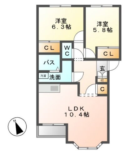 三重県津市芸濃町林 関駅 2LDK アパート 賃貸物件詳細