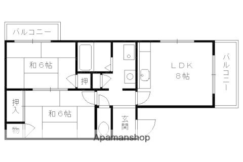 京都府京都市伏見区深草兜山町 ＪＲ藤森駅 2DK アパート 賃貸物件詳細