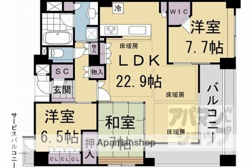 京都府京都市東山区小松町 祇園四条駅 3LDK マンション 賃貸物件詳細