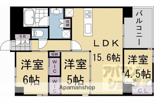 プレサンスロジェ西大路御池 9階 3LDK 賃貸物件詳細