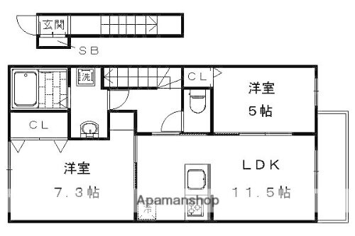 京都府京都市右京区鳴滝桐ケ淵町 鳴滝駅 2LDK アパート 賃貸物件詳細