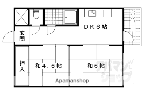 花園マンション 4階 2DK 賃貸物件詳細