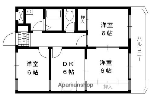 シャトー志水 4階 3DK 賃貸物件詳細