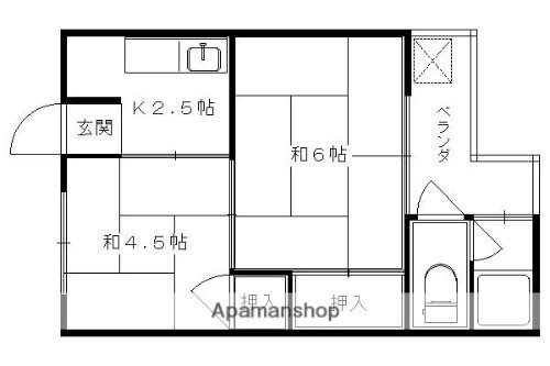 京都府京都市右京区太秦開日町 太秦駅 2K アパート 賃貸物件詳細