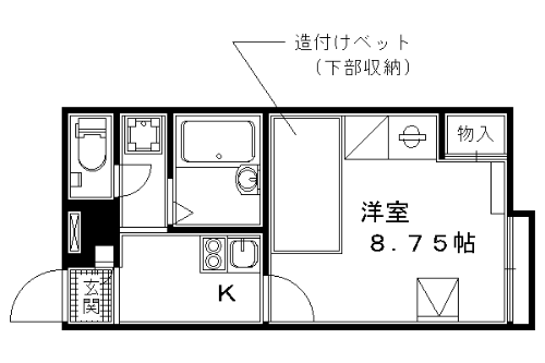 京都府京都市右京区嵯峨野六反田町 帷子ノ辻駅 1K アパート 賃貸物件詳細