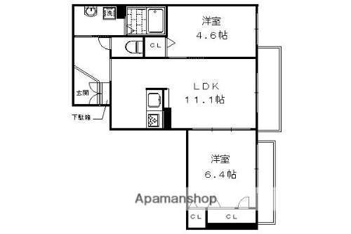 京都府京都市右京区梅ケ畑向ノ地町 宇多野駅 2LDK アパート 賃貸物件詳細