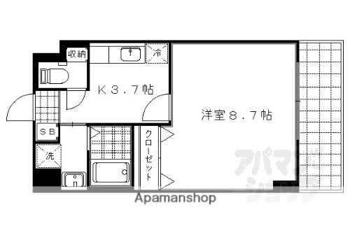 京都府京都市上京区一条通御前通西入３丁目西町 北野白梅町駅 1K マンション 賃貸物件詳細