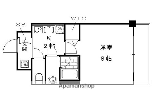 エステムコート京都西院 6階 1K 賃貸物件詳細