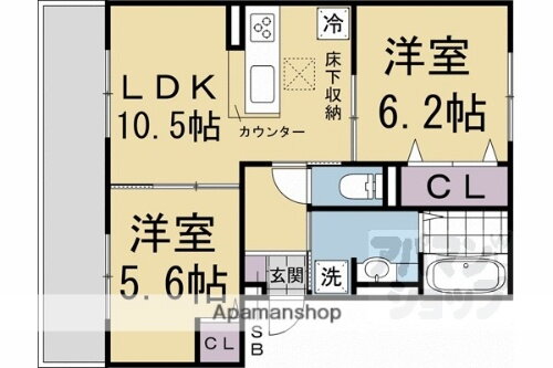 京都府京都市右京区嵯峨折戸町 鹿王院駅 2LDK アパート 賃貸物件詳細