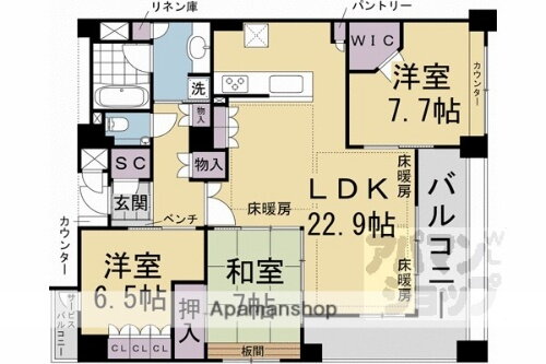 京都府京都市東山区小松町 祇園四条駅 3LDK マンション 賃貸物件詳細