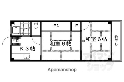 京都府京都市伏見区淀下津町 淀駅 2K アパート 賃貸物件詳細