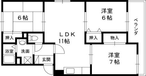 北仁川シティーハイツ 3階 3LDK 賃貸物件詳細