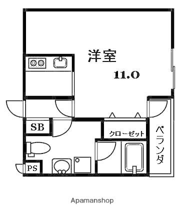 サンドール八番館 4階 ワンルーム 賃貸物件詳細