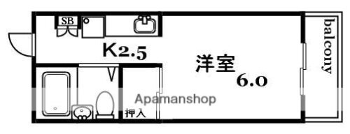 竹本ビル 5階 1K 賃貸物件詳細