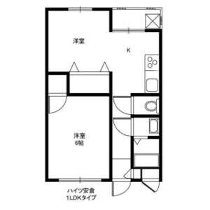 ハイツ安倉 2階 1LDK 賃貸物件詳細