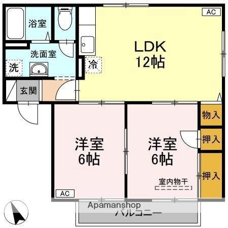 鳥取県米子市皆生３丁目 米子駅 2LDK アパート 賃貸物件詳細