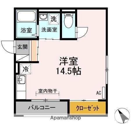 レセンテＳＦＫＡ棟 2階 ワンルーム 賃貸物件詳細