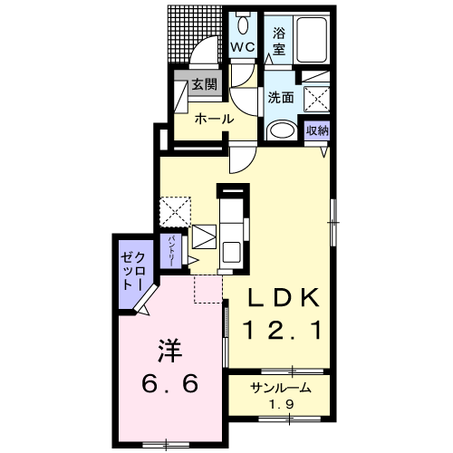 島根県出雲市斐川町沖洲 荘原駅 1LDK アパート 賃貸物件詳細