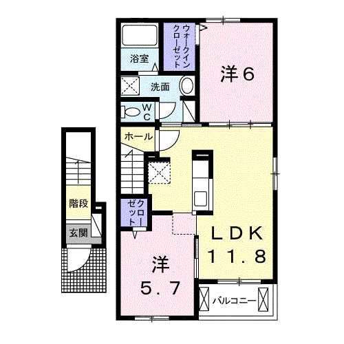 島根県出雲市知井宮町 西出雲駅 2LDK アパート 賃貸物件詳細