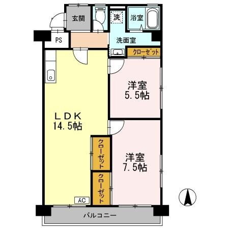 岡山県岡山市南区泉田３丁目 岡山駅 3DK マンション 賃貸物件詳細