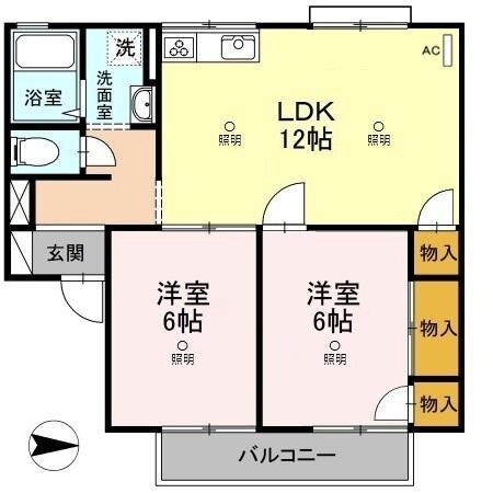 岡山県倉敷市平田 倉敷駅 2LDK アパート 賃貸物件詳細