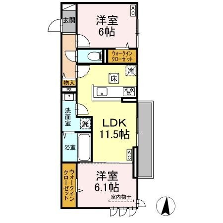 岡山県倉敷市日吉町 倉敷駅 2LDK アパート 賃貸物件詳細