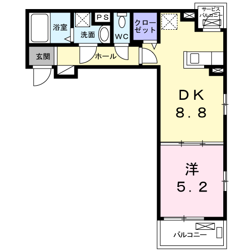 岡山県岡山市北区白石東新町 北長瀬駅 1DK アパート 賃貸物件詳細