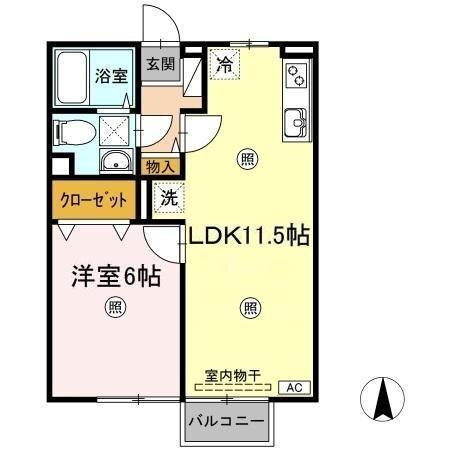 岡山県岡山市中区赤田 高島駅 1LDK アパート 賃貸物件詳細