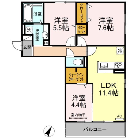 岡山県岡山市中区藤崎 3LDK アパート 賃貸物件詳細