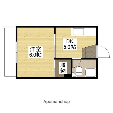 第３小河内ビル 2階 1DK 賃貸物件詳細