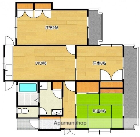 広島県広島市東区牛田新町３丁目 不動院前駅 3DK マンション 賃貸物件詳細