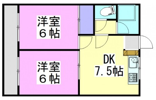 玉川ビル 4階 2DK 賃貸物件詳細