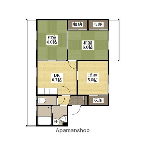 広島県広島市安佐北区可部７丁目 可部駅 3DK マンション 賃貸物件詳細