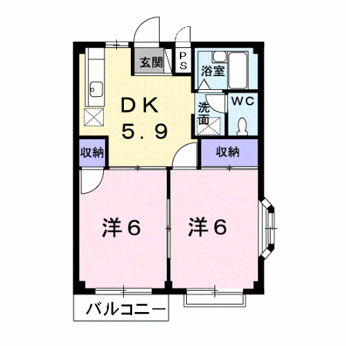 広島県広島市東区馬木４丁目 広島駅 2DK アパート 賃貸物件詳細