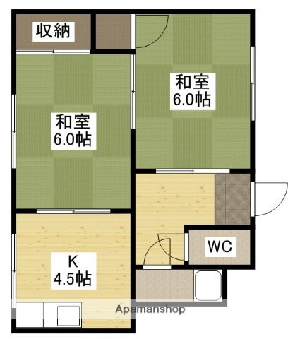 広島県広島市南区皆実町４丁目 皆実町二丁目駅 2K アパート 賃貸物件詳細