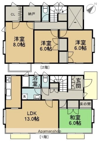 広島県広島市佐伯区美鈴が丘東２丁目 4LDK 一戸建て 賃貸物件詳細