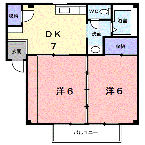 広島県福山市神辺町字道上 道上駅 2DK アパート 賃貸物件詳細