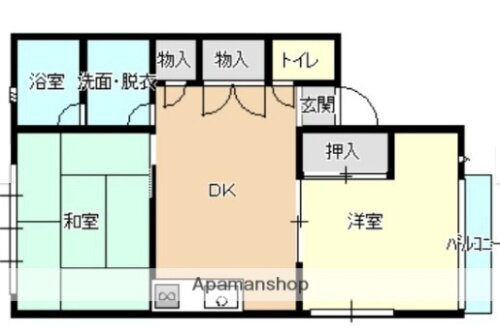 広島県福山市幕山台７丁目 2DK アパート 賃貸物件詳細