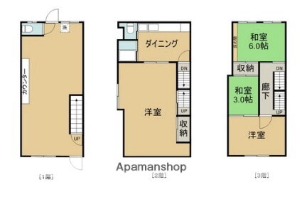 寿町店舗付住宅 3階 4DK 賃貸物件詳細