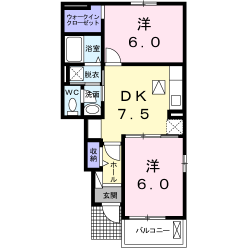 愛媛県新居浜市中村松木１丁目 新居浜駅 2DK アパート 賃貸物件詳細