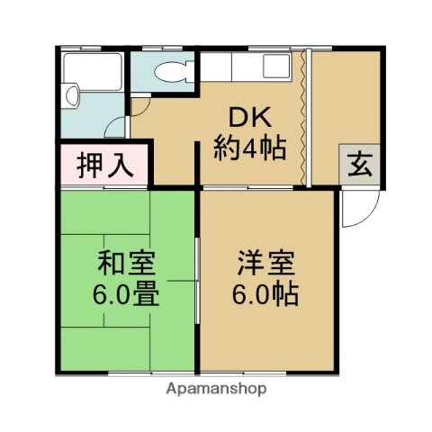 愛媛県今治市郷桜井３丁目 伊予桜井駅 2DK アパート 賃貸物件詳細