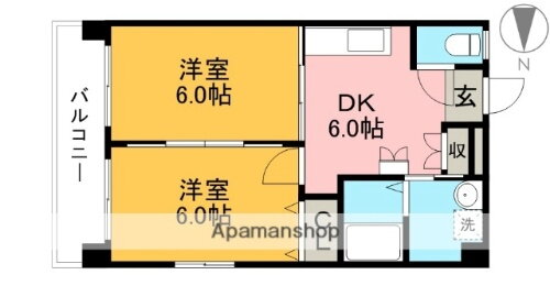 高知県高知市北久保 知寄町三丁目駅 2DK マンション 賃貸物件詳細