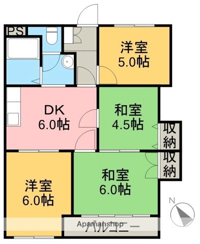 メイプル高須 2階 4DK 賃貸物件詳細