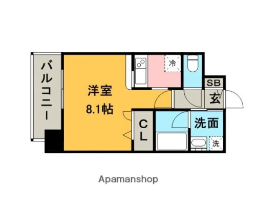 エンクレスト祇園Ⅱ 6階 ワンルーム 賃貸物件詳細